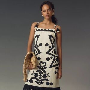 Farm rio square neck linen dress in xlarge nwt